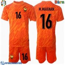 Fotballdrakt Barn Frankrike Mike Maignan #16 Keeper Bortedraktsett EM 2024 Kortermet (+ Korte bukser)